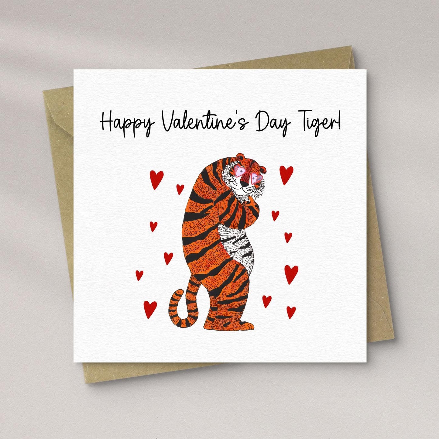Valentine Tiger Card