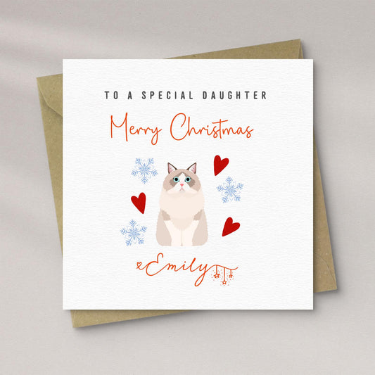 Ragdoll Cat Christmas Card