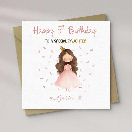 Personalised Princess Birthday Card