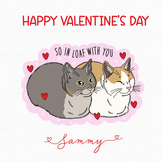 Cat Loaf Valentine’s Day Card