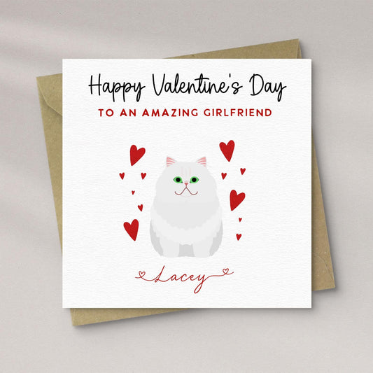 Persian Cat Valentine’s Day Card