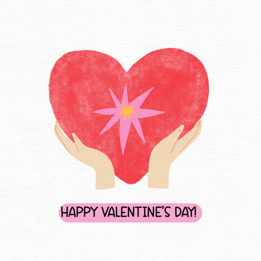 Hands Holding Heart Card