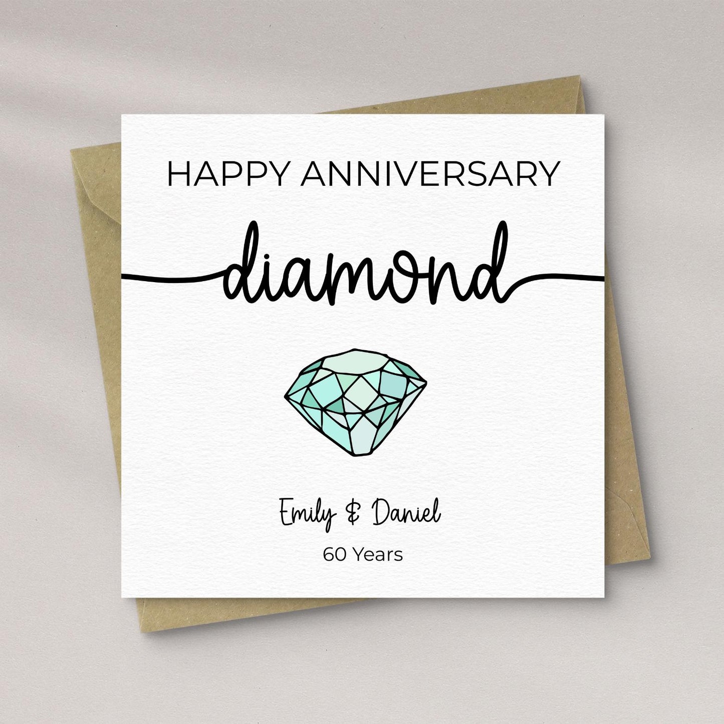 Diamond Wedding Anniversary Card