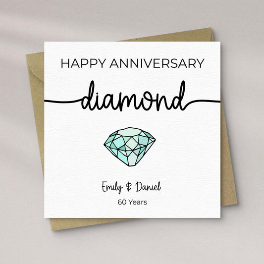 Diamond Wedding Anniversary Card