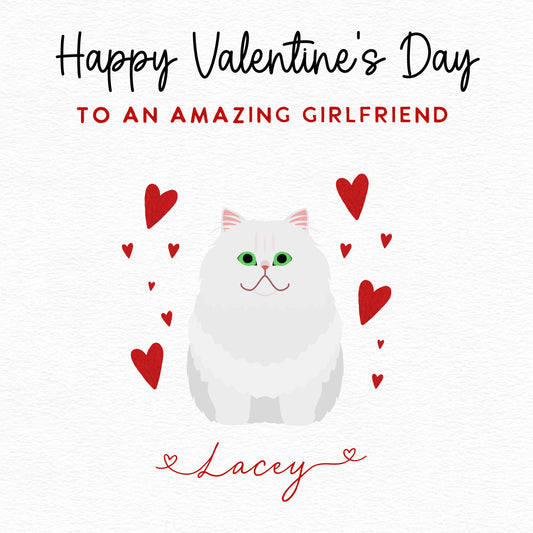 Persian Cat Valentine’s Day Card