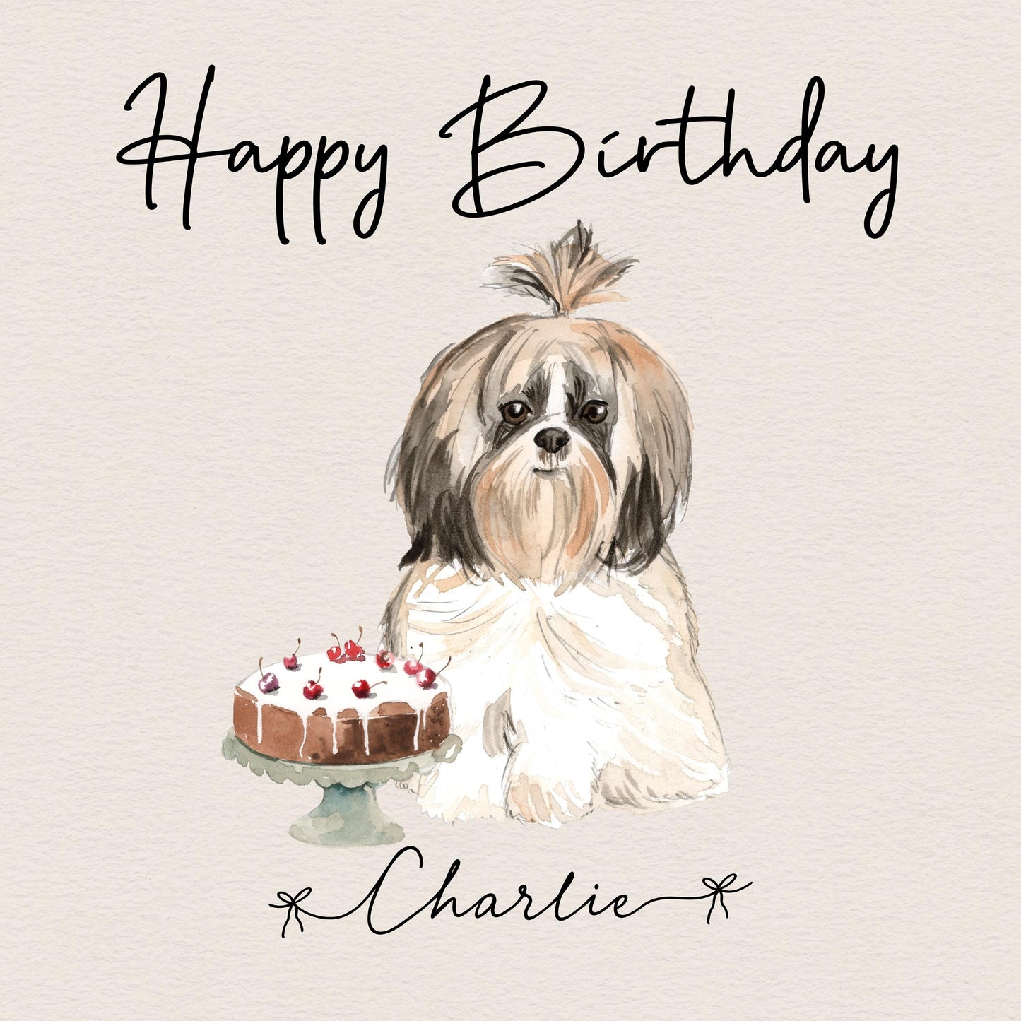 Personalised Shih Tzu Birthday Card