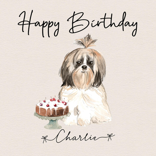 Personalised Shih Tzu Birthday Card
