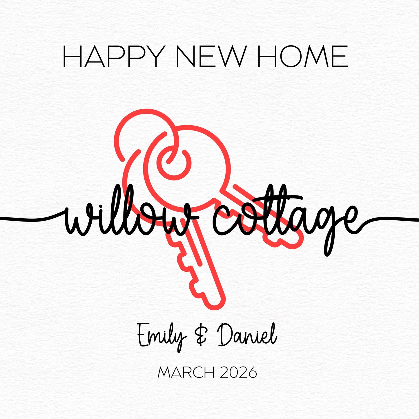 Personalised New Home Card