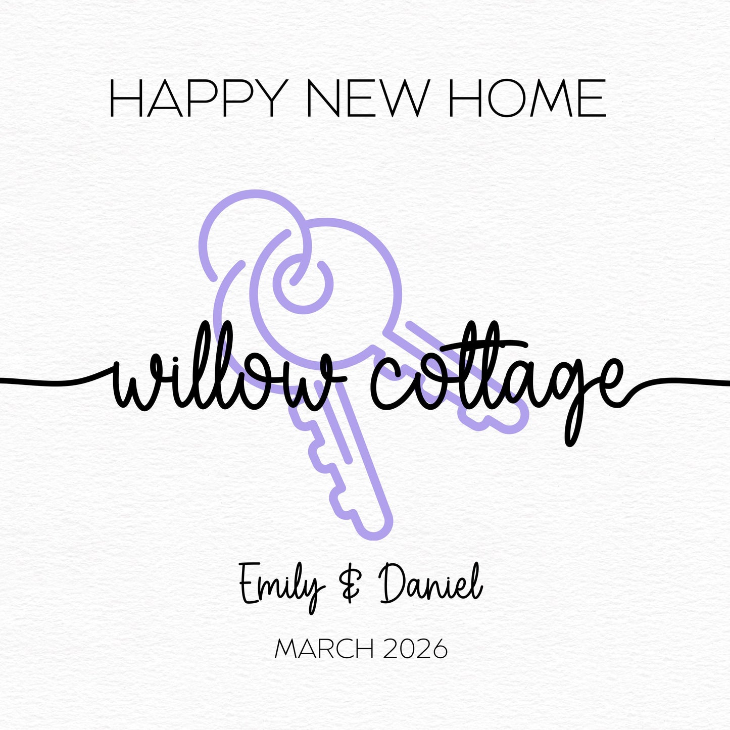 Personalised New Home Card