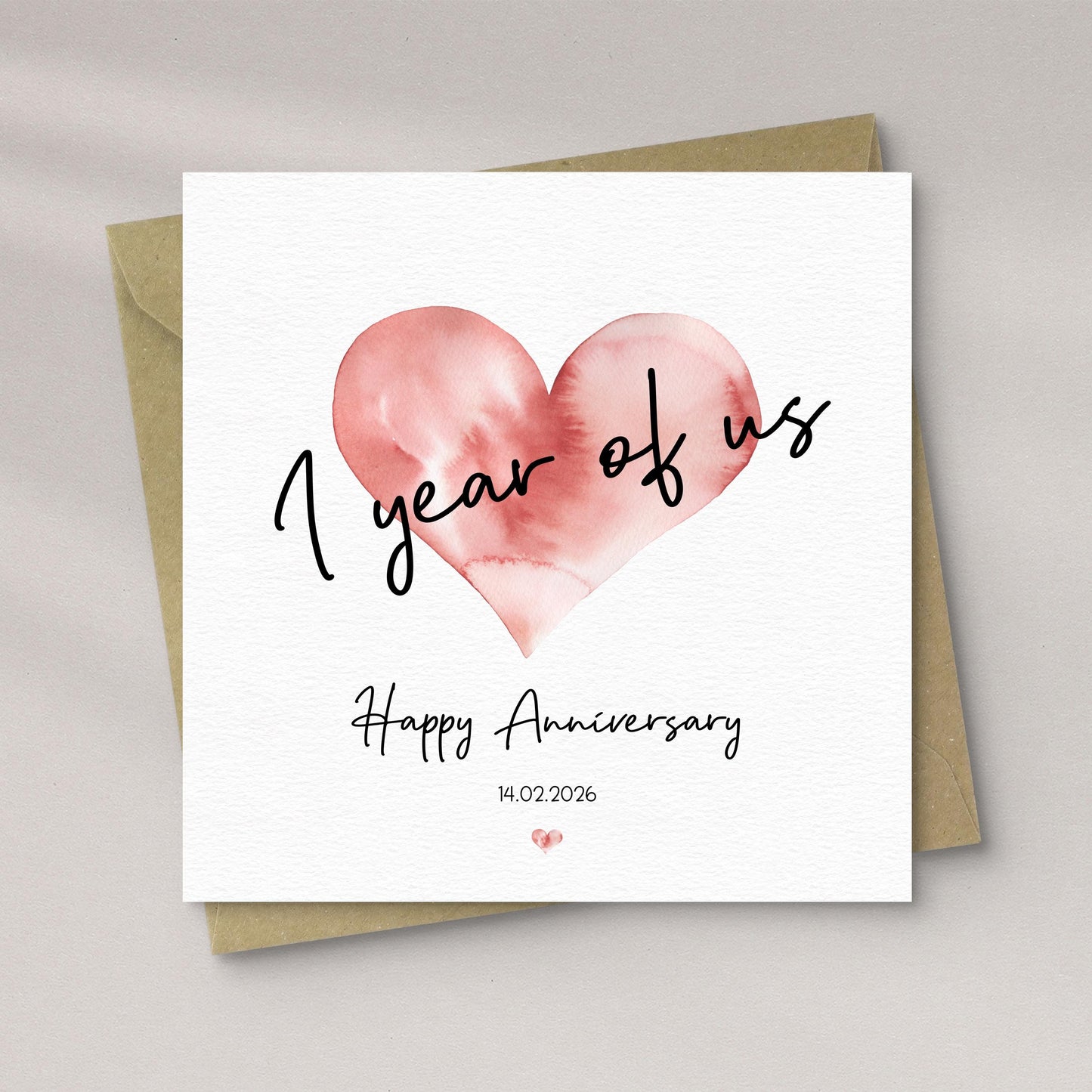 One Years of Us Personalised 1st Anniversary Card