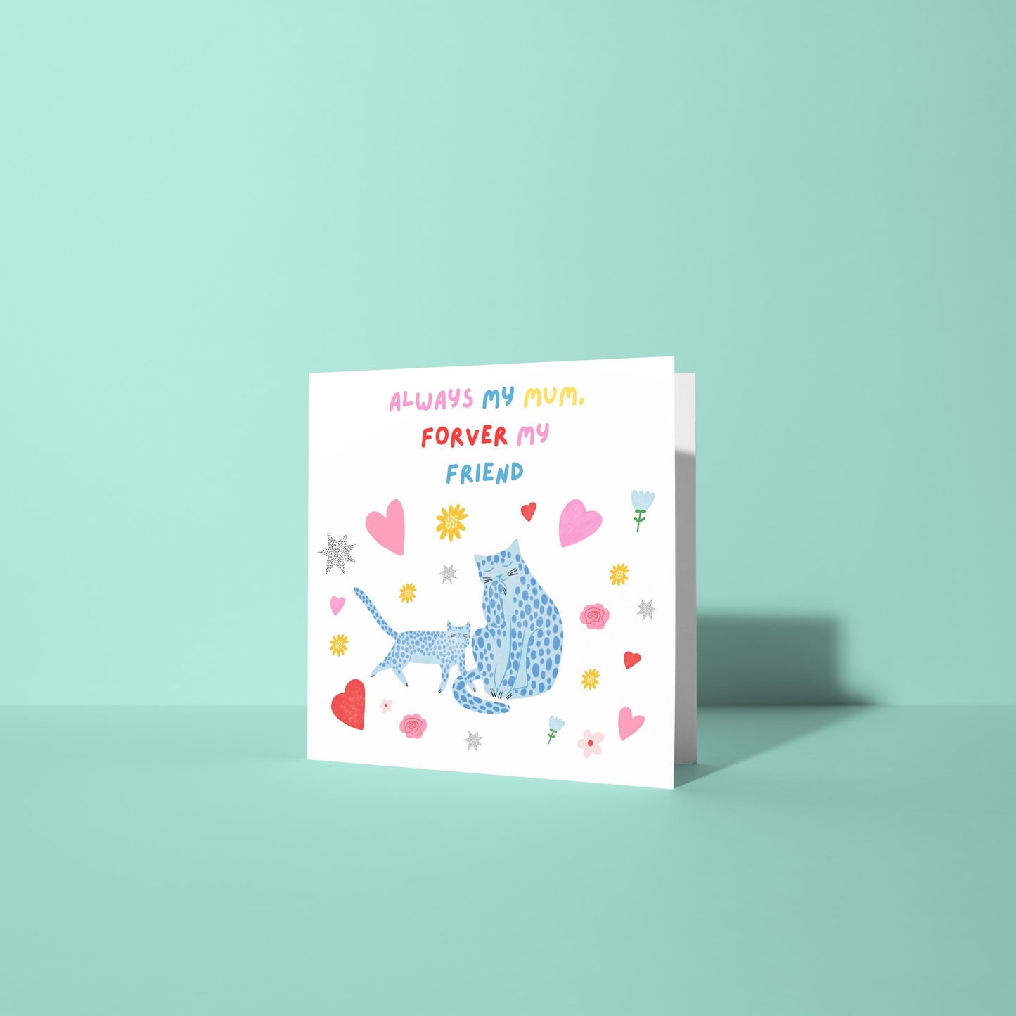 Cat Mum Birthday Card, Mother's Day Greeting Card