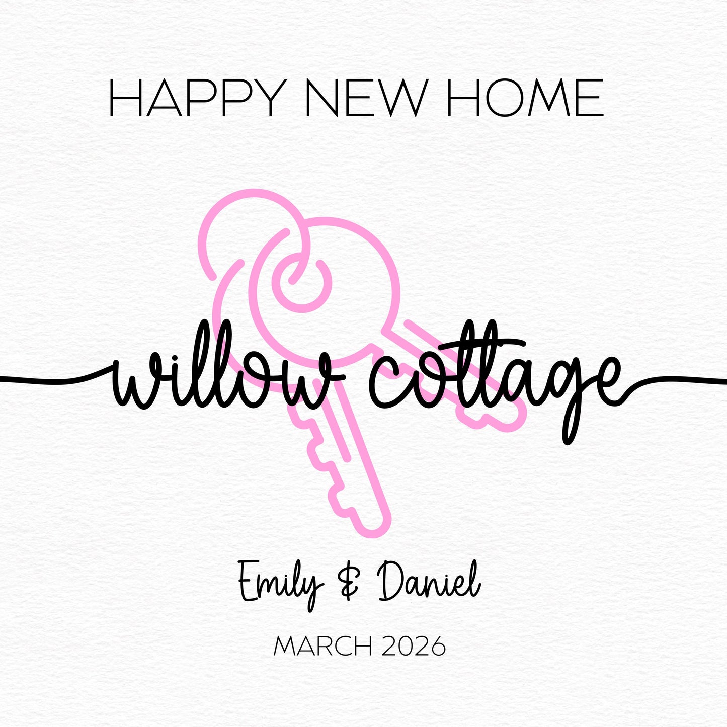 Personalised New Home Card