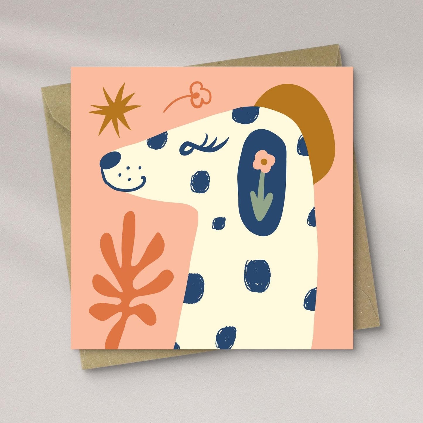 Spotted Dog Blank Greeting Card