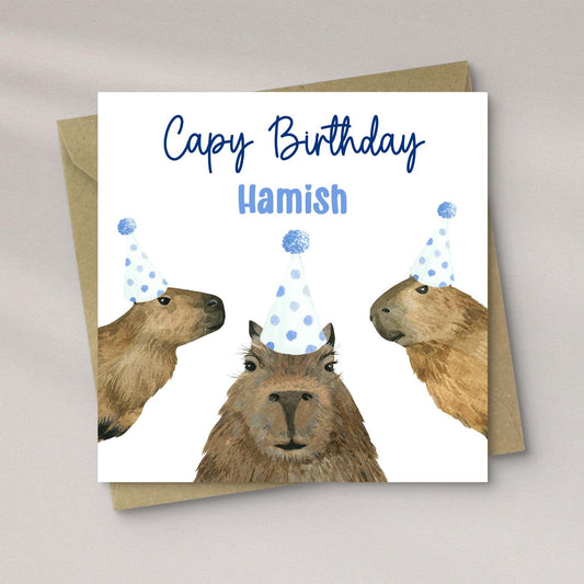 Capybara Birthday Card