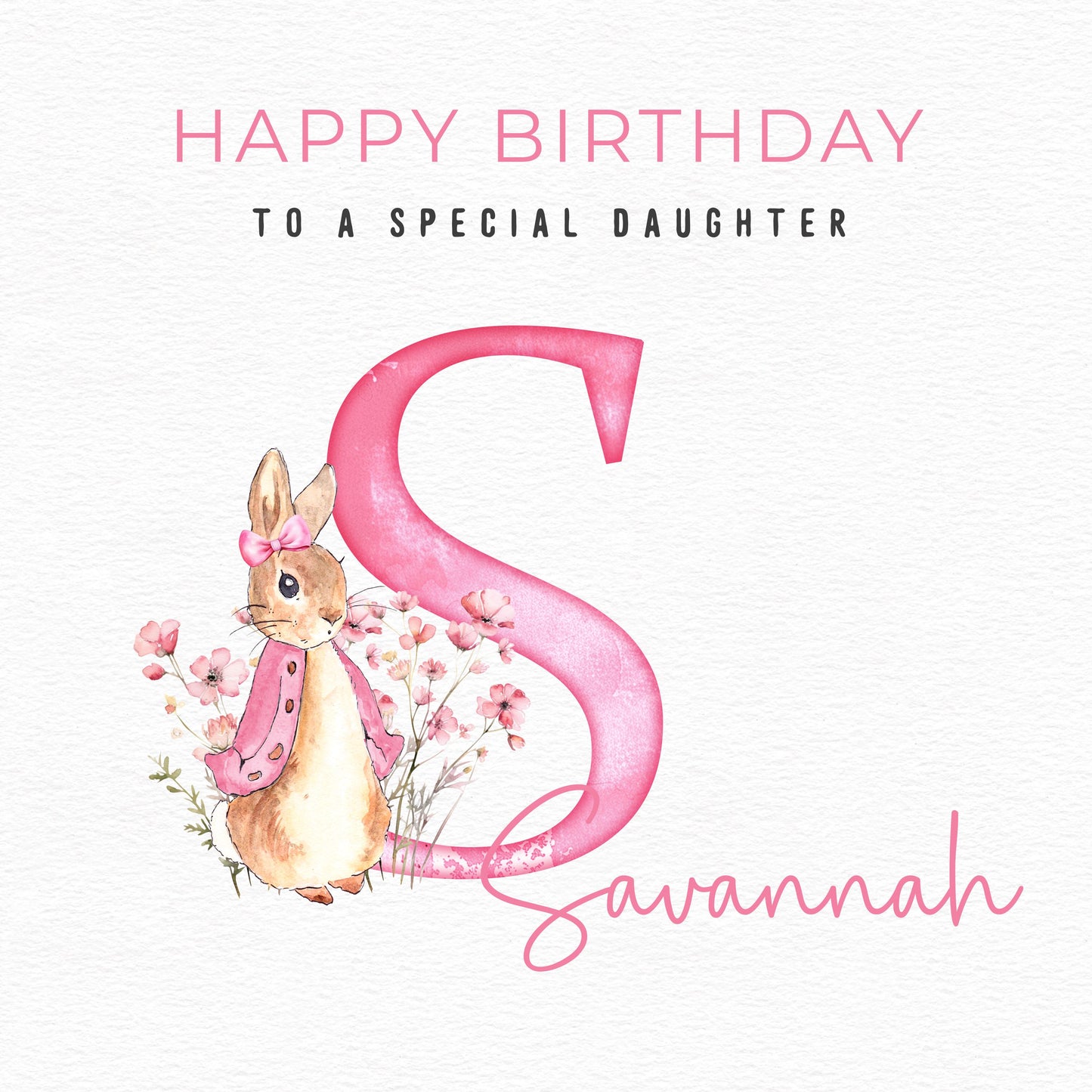 Rabbit Birthday Card