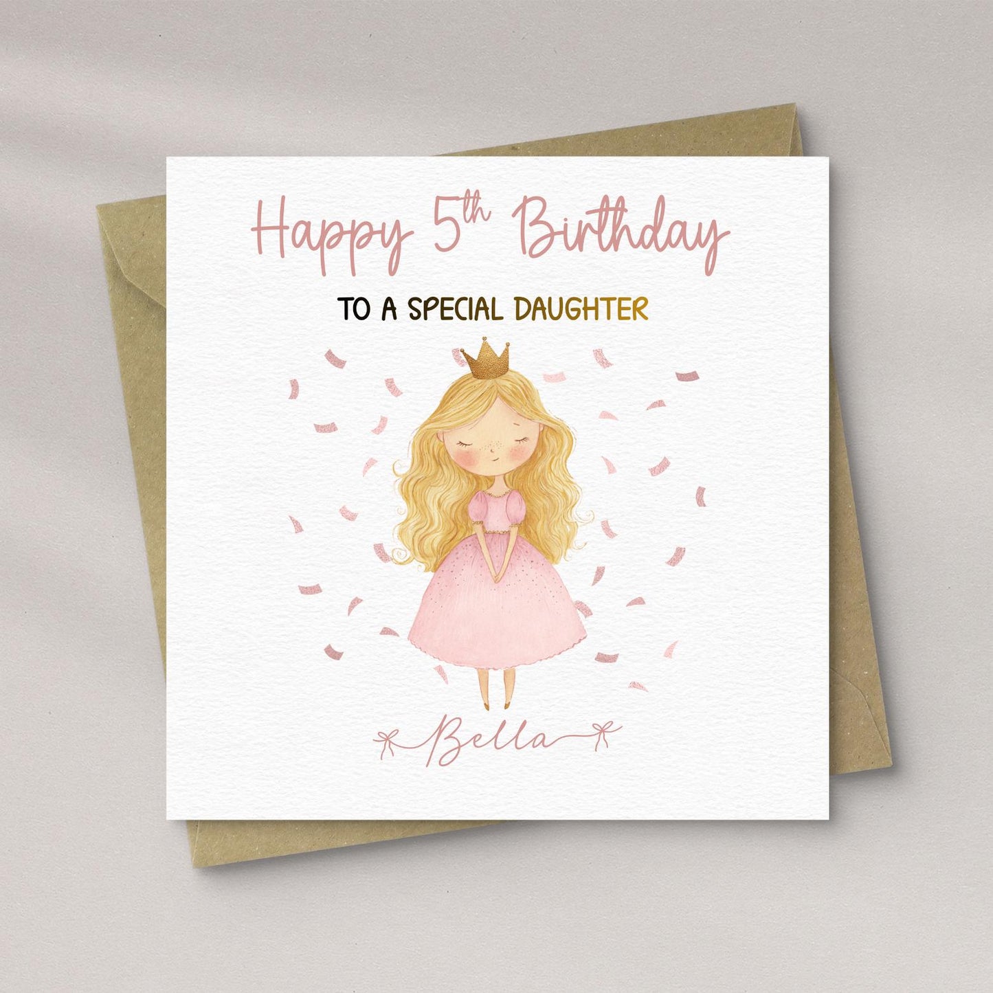 Personalised Princess Birthday Card