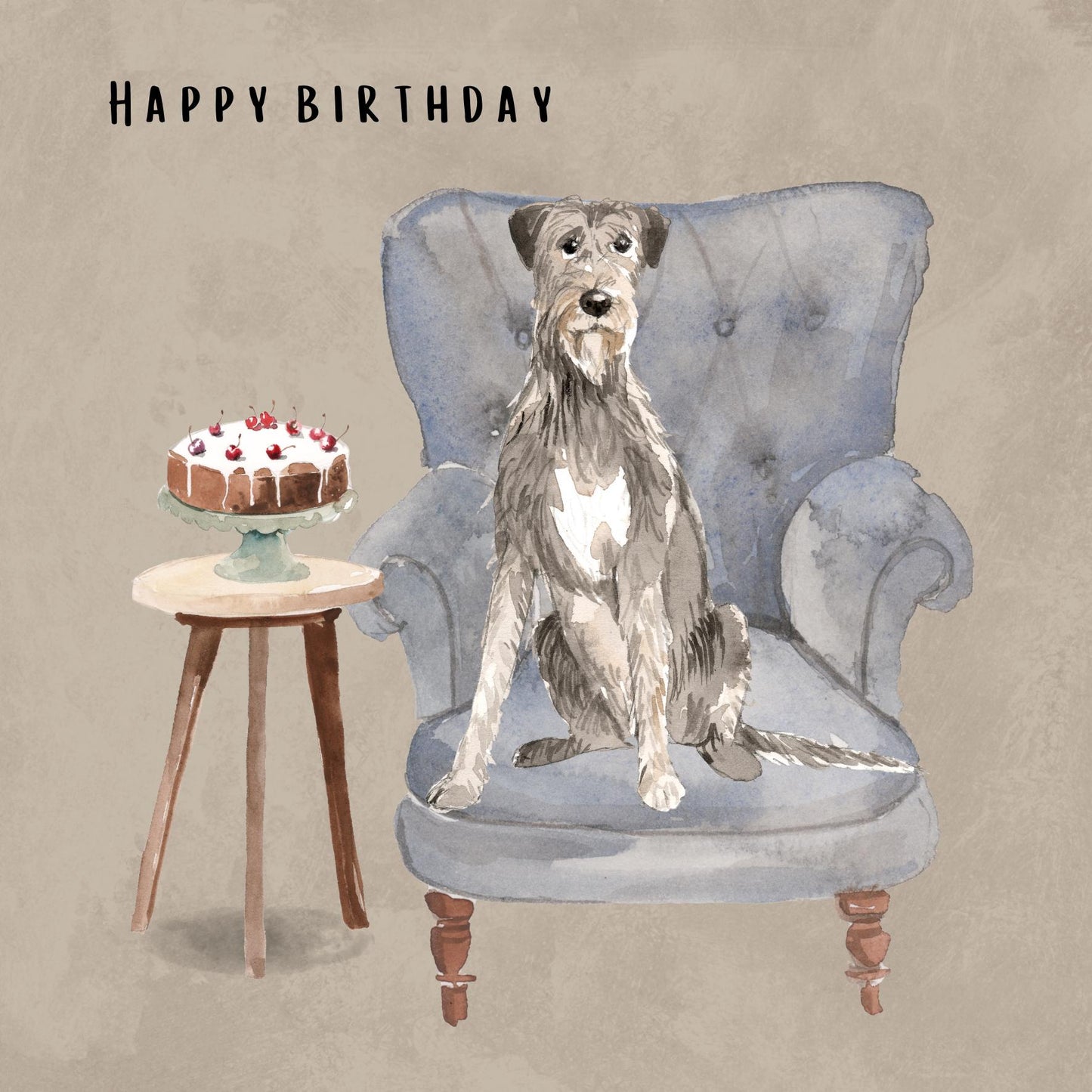 Irish Wolfhound Birthday card