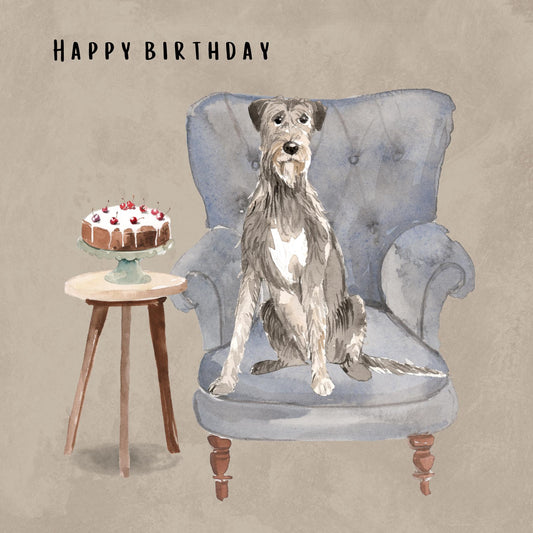 Irish Wolfhound Birthday card