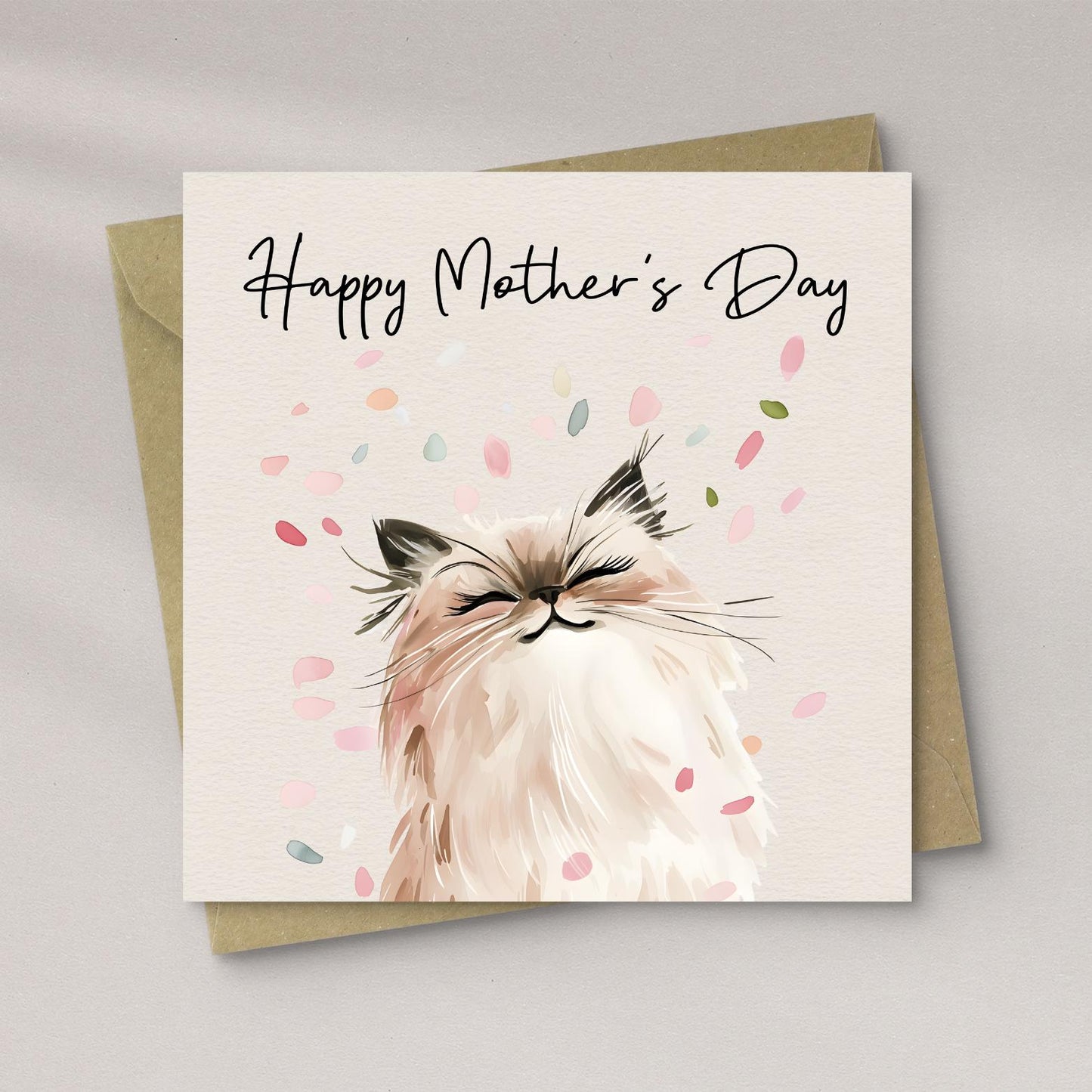 Mothers Day Cat Greeting Card
