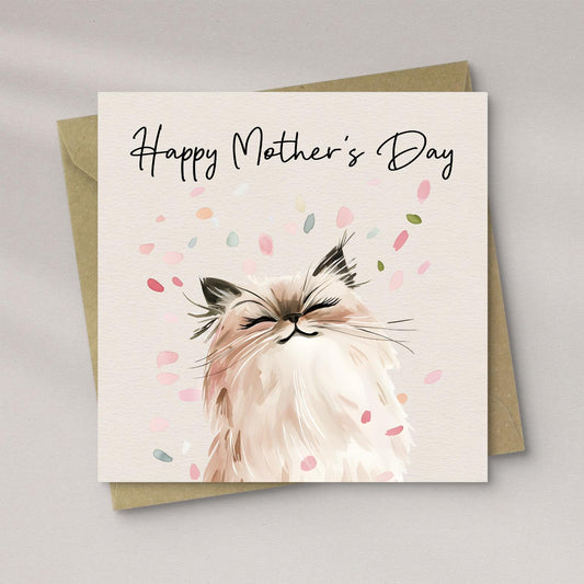 Mothers Day Cat Greeting Card