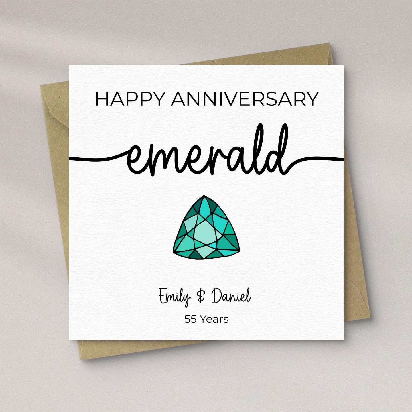 Emerald Wedding Anniversary Card