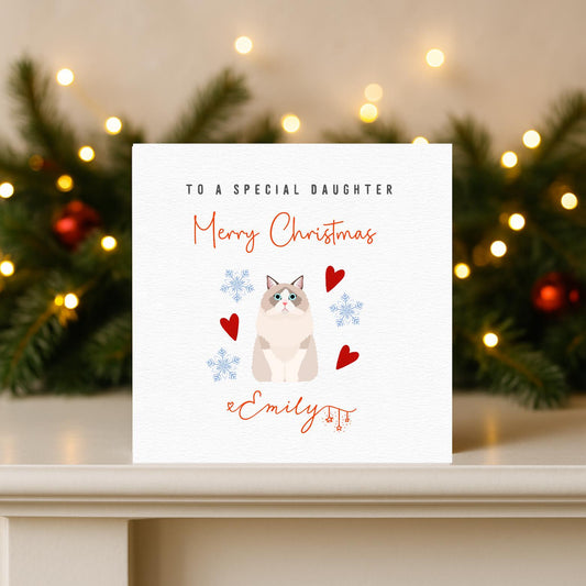 Ragdoll Cat Christmas Card
