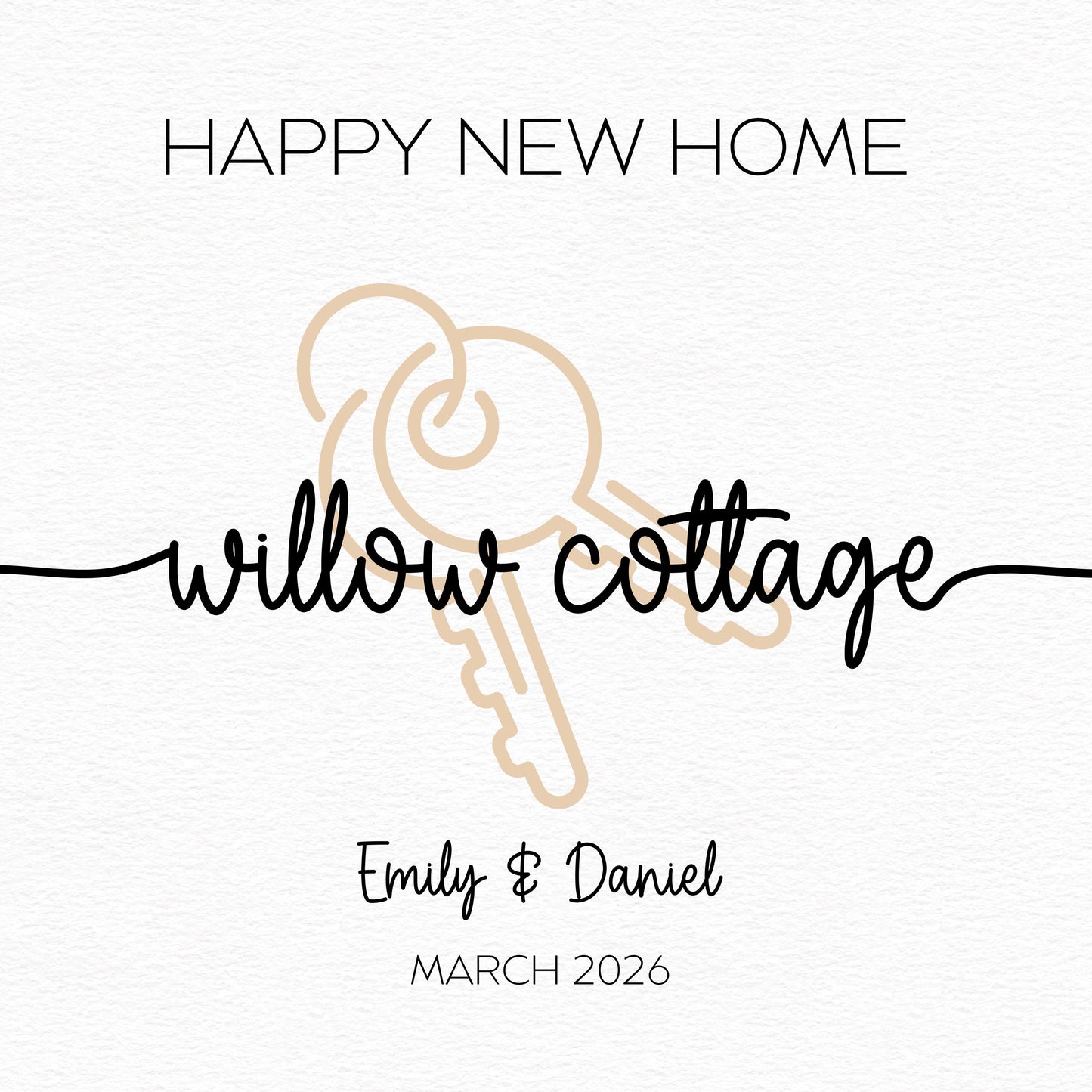 Personalised New Home Card