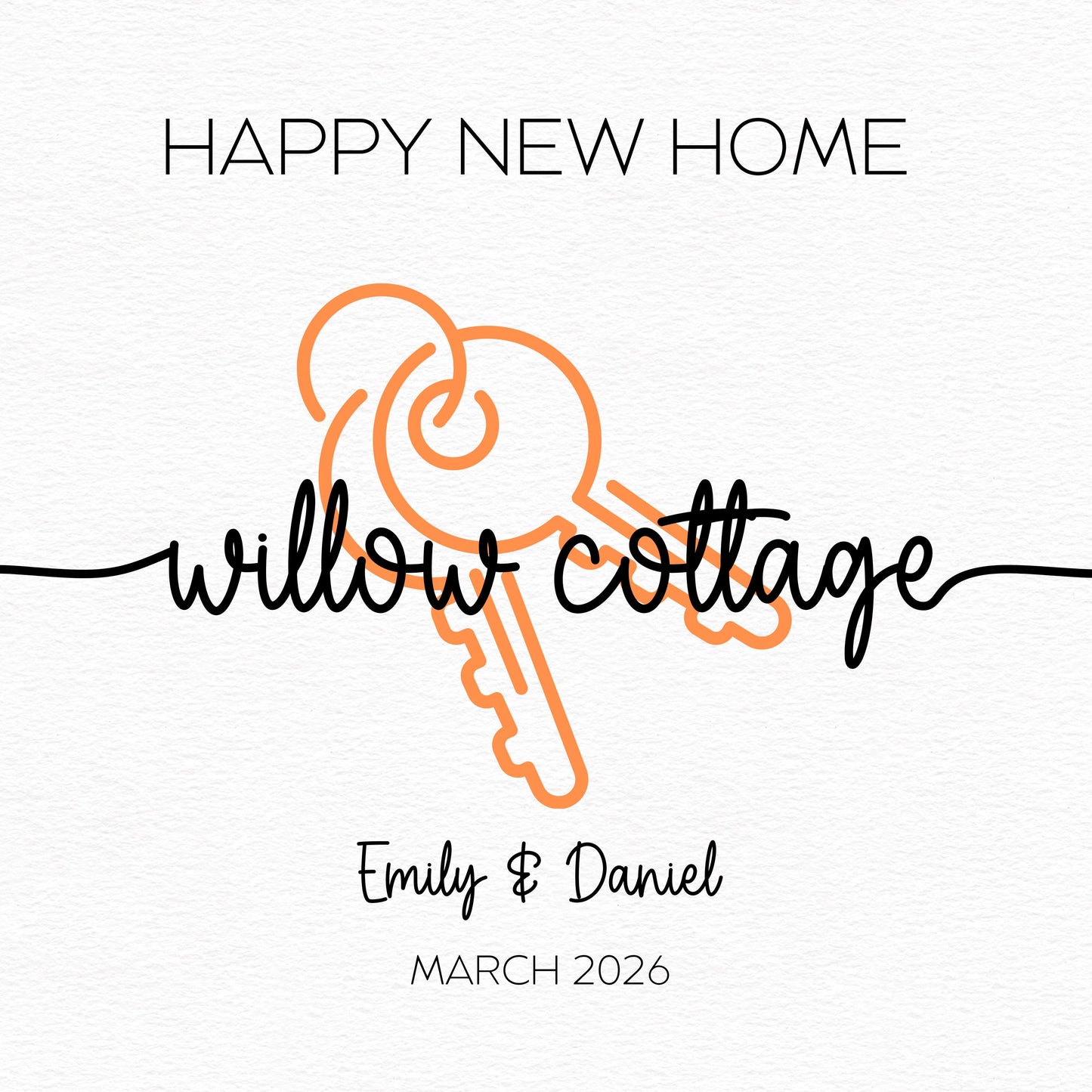 Personalised New Home Card