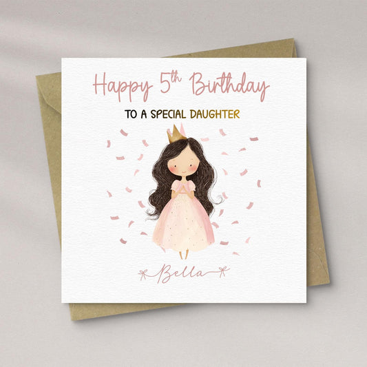 Personalised Princess Birthday Card